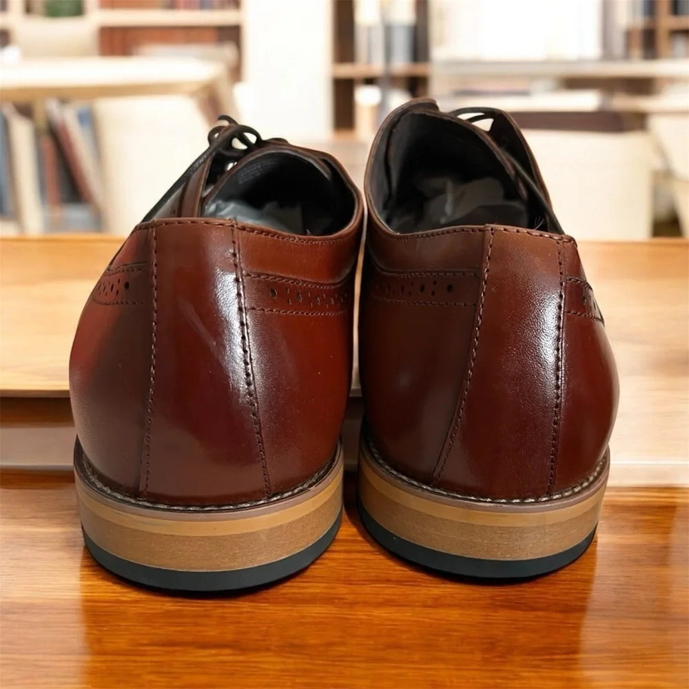 Stacey Adams Classic Brown Leather Men's Derby Shoes $75